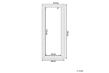 Claverton Spegel 50x130 cm - Guld - Inredning - Spegel - Hallspegel