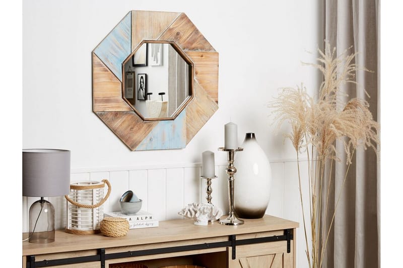 Mirio Spegel 77x77 cm - Mörkt Trä - Inredning - Spegel - Hallspegel