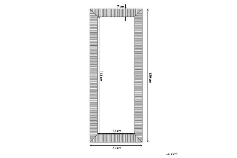 Nauetta Spegel 50x130 cm - Silver - Inredning - Spegel - Hallspegel