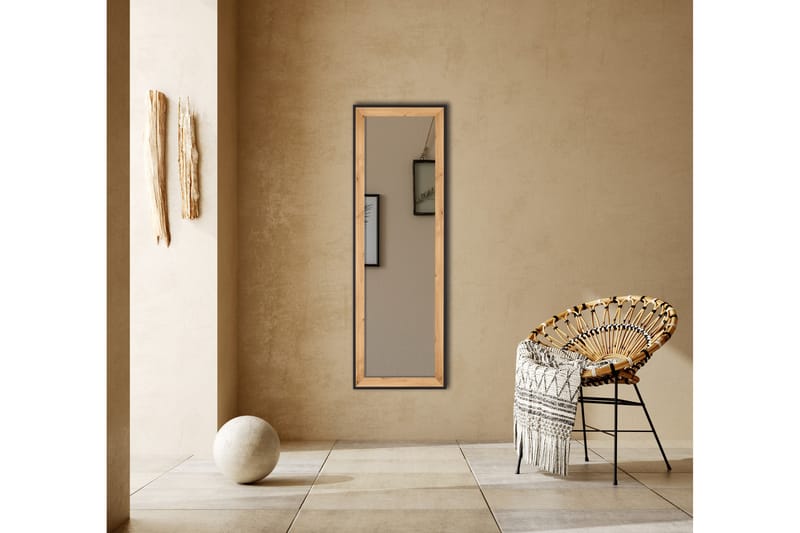 Spegel Branda 50x150 cm Ek/Svart - Ek/Svart - Inredning - Spegel - Hallspegel