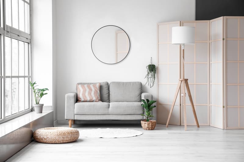 Spegel Britney Ø80 cm Svart - Svart - Inredning - Spegel - Hallspegel