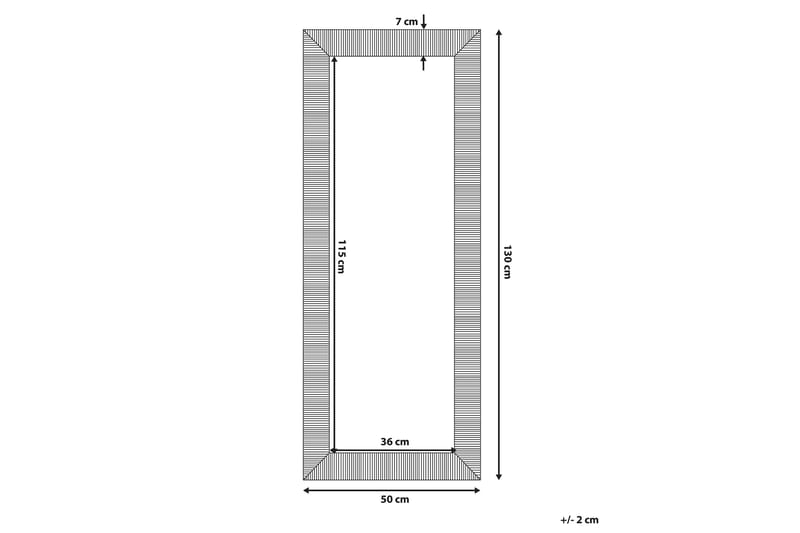 Spegel Devvon 50x130 cm - Silver - Inredning - Spegel - Hallspegel