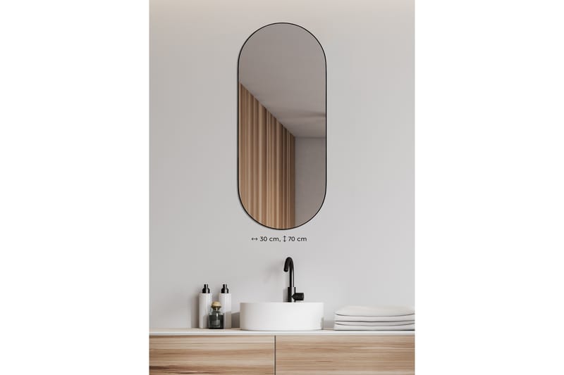 Spegel Josephine 30x70 cm Svart - Svart - Inredning - Spegel - Hallspegel