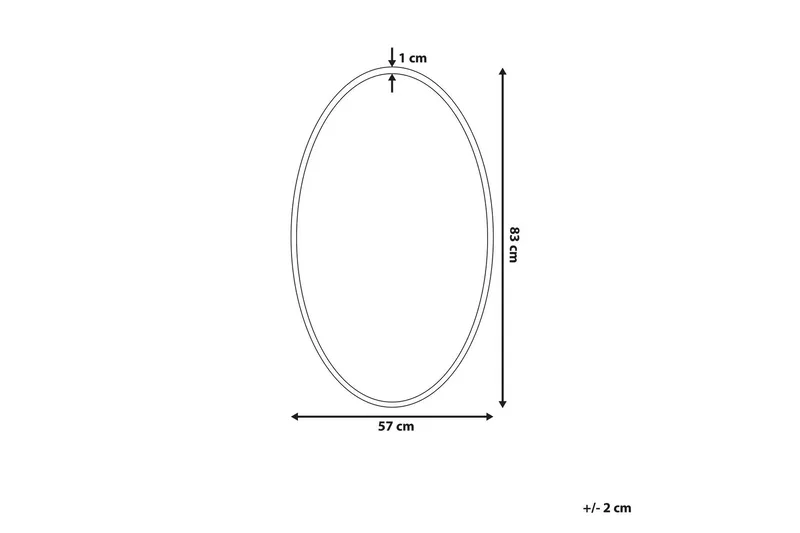 Spegel Juman Oval 83x57 cm - Guld - Inredning - Spegel - Hallspegel