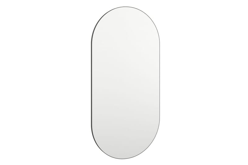 Spegel med LED-lampor 60x30 cm glas oval - Silver - Hallspegel - Väggspegel