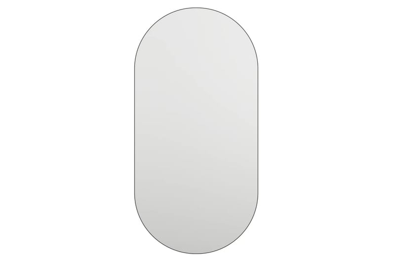 Spegel med LED-lampor 60x30 cm glas oval - Silver - Hallspegel - Väggspegel