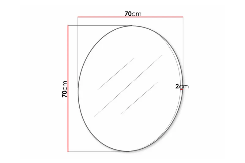 Staffin Vägghängd Spegel - Vit - Inredning - Spegel - Hallspegel