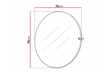 Staffin Vägghängd Spegel - Vit - Inredning - Spegel - Hallspegel