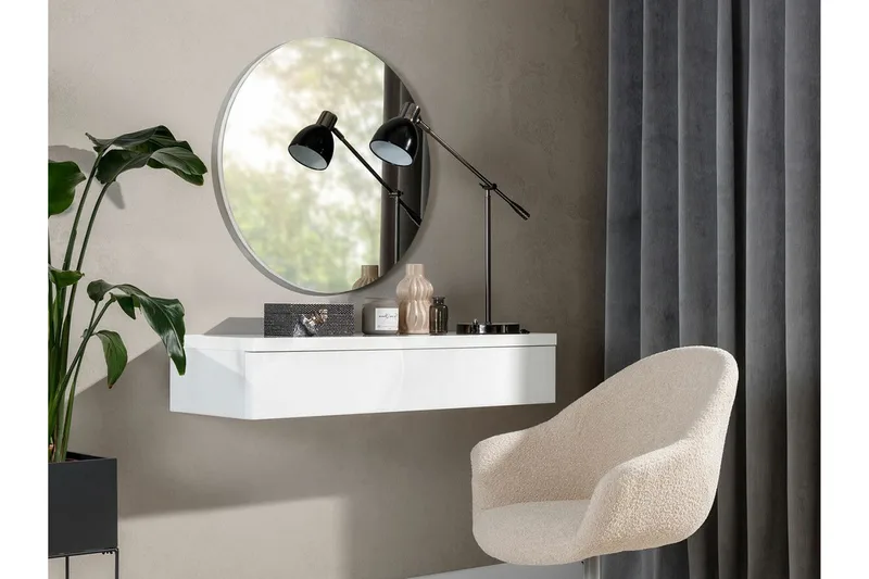 Staffin Vägghängd Spegel - Vit - Inredning - Spegel - Hallspegel