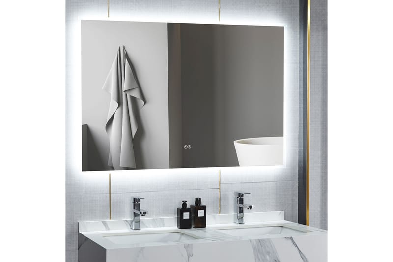 Stor spegel med Belysning och anti-fog-funktion 80x140cm Sil - Lyfco - Inredning - Spegel - Hallspegel