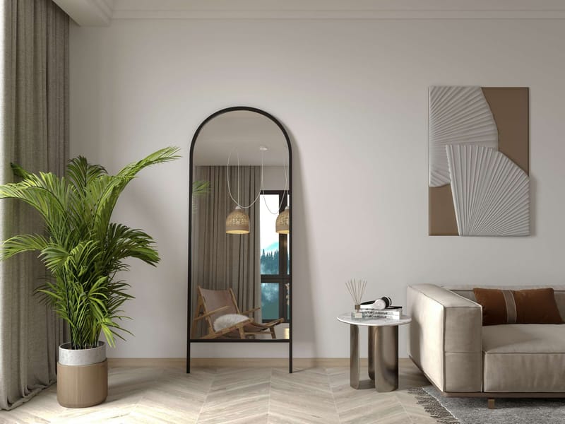 Halor Golvspegel 70x180 cm - Svart - Inredning - Spegel - Golvspegel