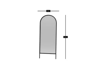 Halor Golvspegel 70x180 cm - Svart - Inredning - Spegel - Golvspegel