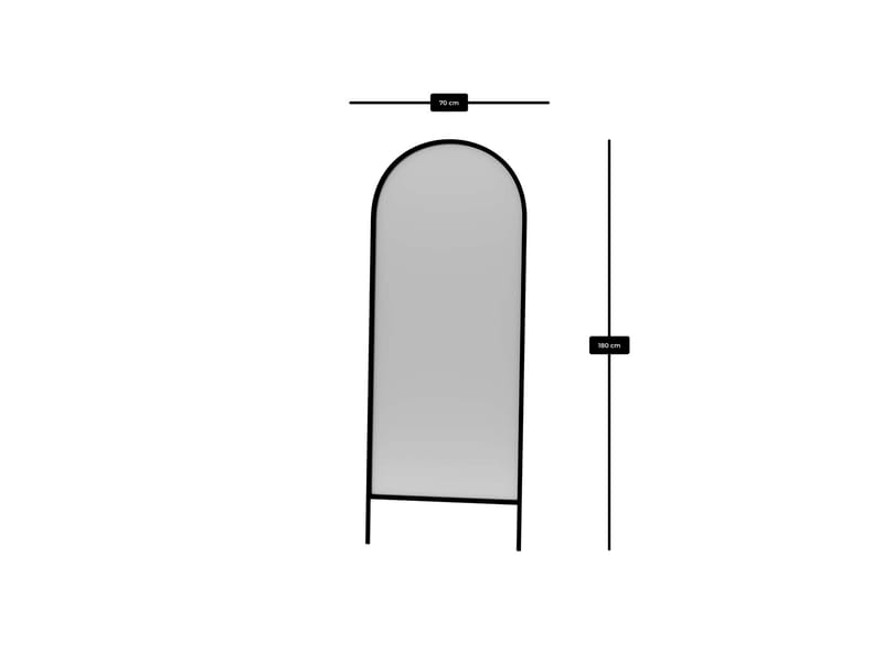 Halor Golvspegel 70x180 cm - Svart - Inredning - Spegel - Golvspegel