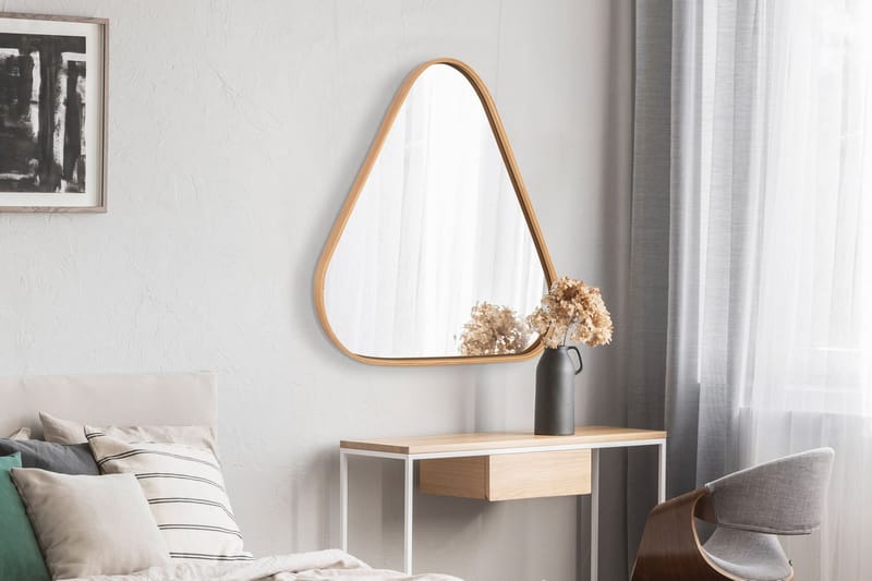 Invald Dekorativ spegel 57x57x4 cm - Ek - Inredning - Spegel - Hallspegel