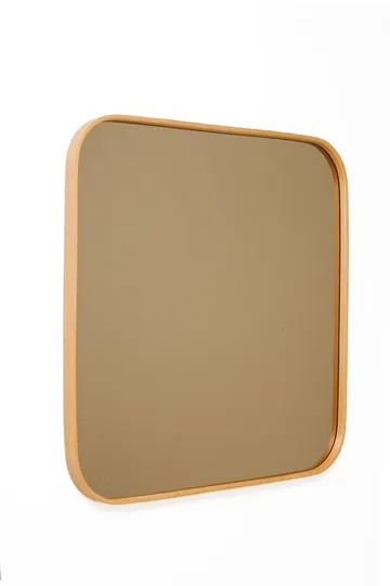 Invald Dekorativ spegel 95x95x4 cm - Vit ram med ekdetaljer - Inredning - Spegel - Hallspegel