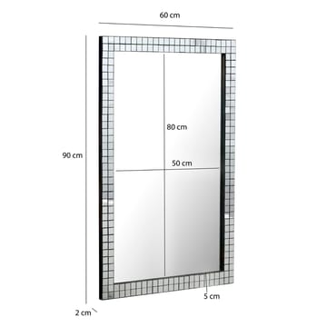 Junilo Väggspegel 60 cm - Silver och svart - Inredning - Spegel - Hallspegel