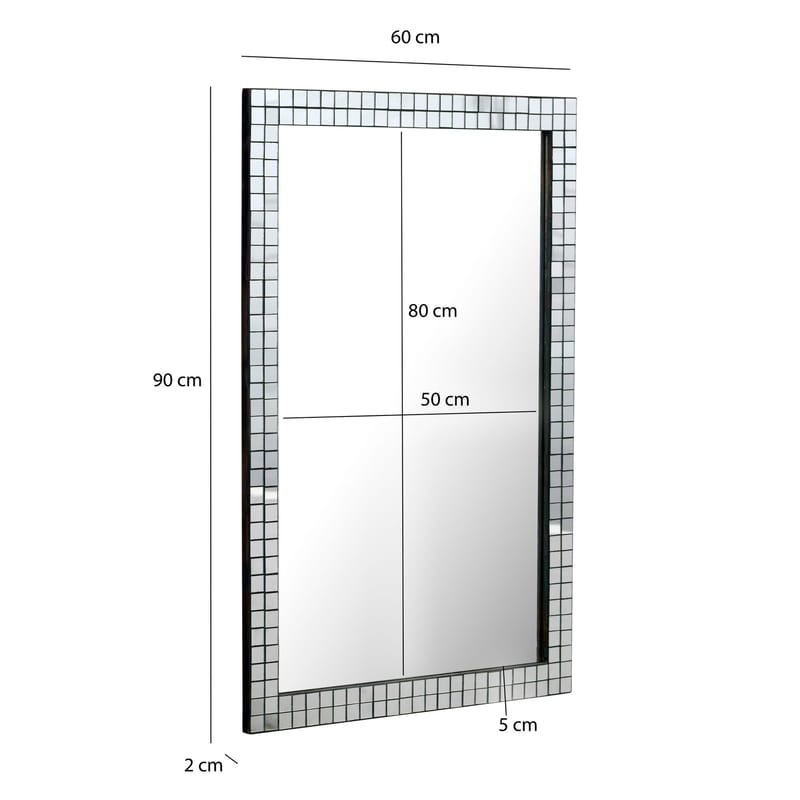 Junilo Väggspegel 60 cm - Silver och svart - Inredning - Spegel - Hallspegel