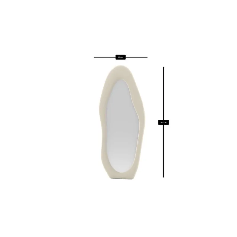 Kuro Golvspegel 70x165 cm - Krämvit - Inredning - Spegel - Golvspegel