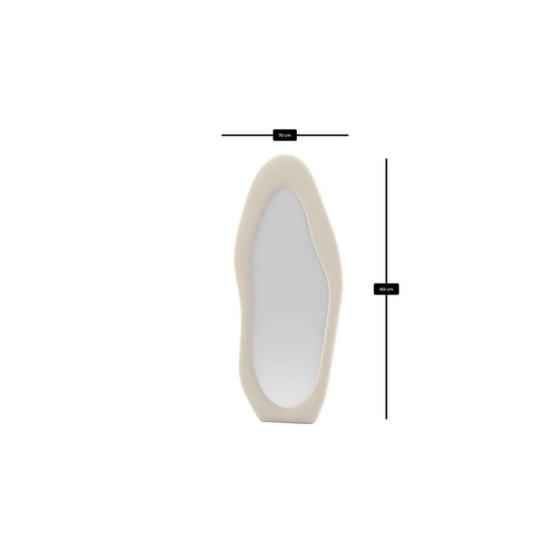 Kuro Golvspegel 70x165 cm - Krämvit - Inredning - Spegel - Golvspegel