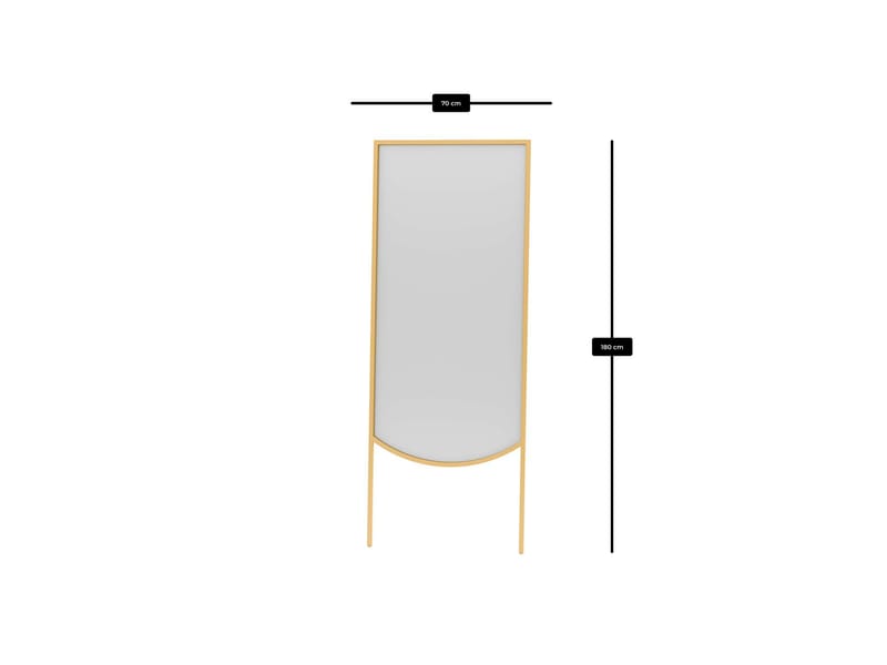 Linor Golvspegel 70x180 cm - Guld - Inredning - Spegel - Golvspegel