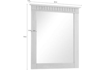 Lisa Vägghängd Spegel Rectangulär 60x70 cm - Vit - Inredning - Spegel - Hallspegel