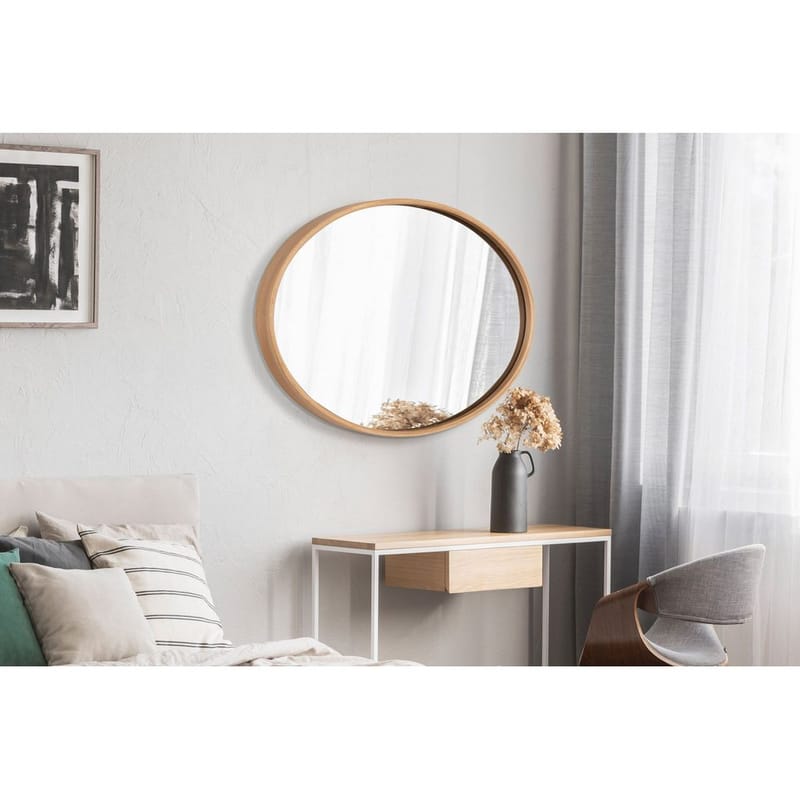 Lorys Vägghängd Spegel Oval 45 cm - Brun - Inredning - Spegel - Hallspegel