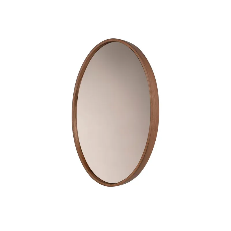 Lorys Vägghängd Spegel Oval 45 cm, Brun/Vit