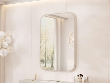 Maggio Vägghängd spegel 68 cm - beige - Inredning - Spegel - Hallspegel