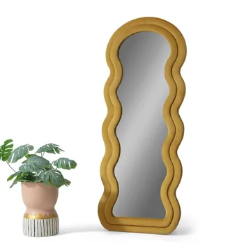 Mijara Golvspegel 65x170 cm - Gul - Inredning - Spegel - Golvspegel