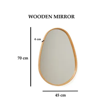 Mirrel Vägghängd Spegel 45 cm - Brun - Inredning - Spegel - Hallspegel