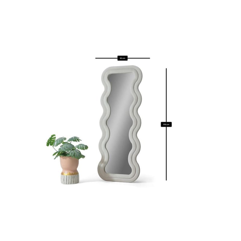 Muli Golvspegel 65x170 cm - Krämvit - Inredning - Spegel - Golvspegel