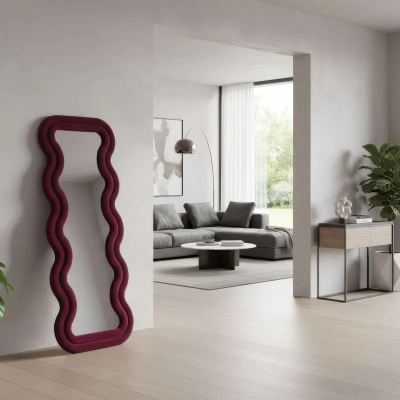 Muli Golvspegel 65x170 cm - Vinröd - Inredning - Spegel - Golvspegel