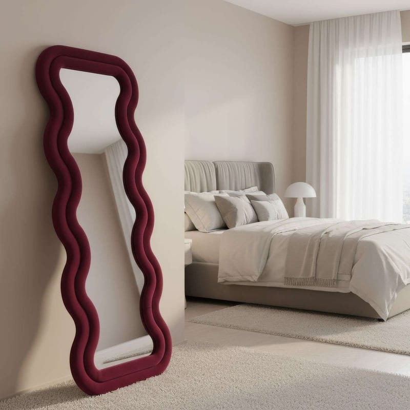 Muli Golvspegel 65x170 cm - Vinröd - Inredning - Spegel - Golvspegel