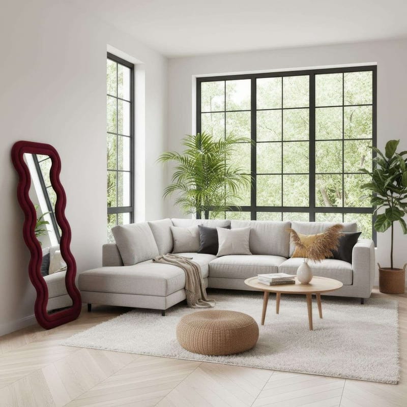 Muli Golvspegel 65x170 cm - Vinröd - Inredning - Spegel - Golvspegel