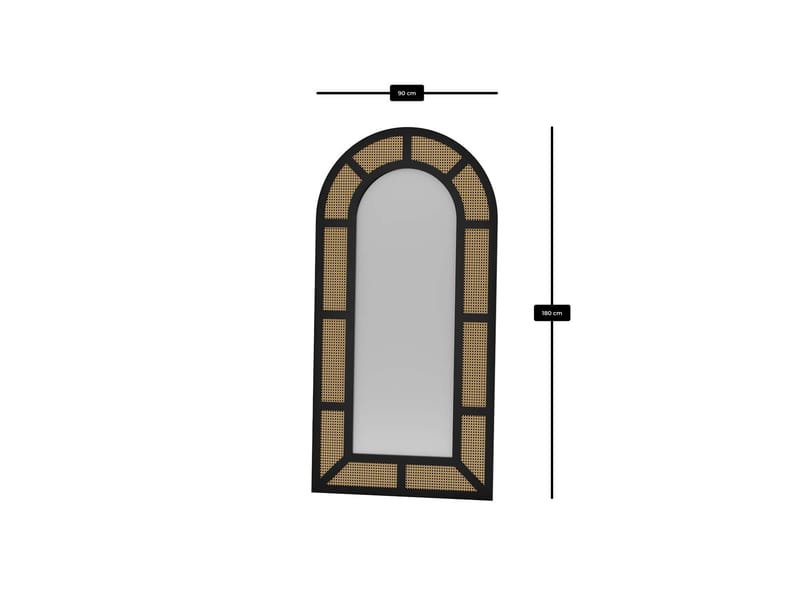 Norvi Golvspegel 90x180 cm - Svart - Inredning - Spegel - Golvspegel