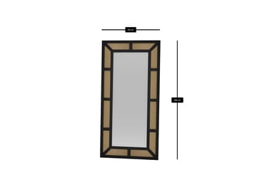 Omber Golvspegel 90x180 cm - Svart - Inredning - Spegel - Golvspegel