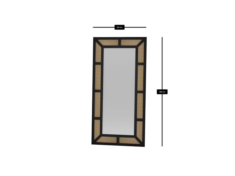 Omber Golvspegel 90x180 cm - Svart - Inredning - Spegel - Golvspegel