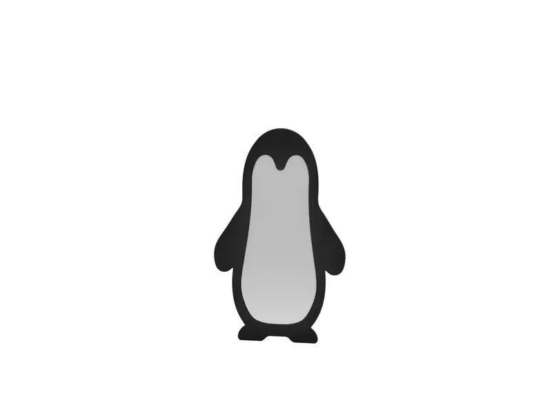 Orven Golvspegel 90x150 cm, Svart