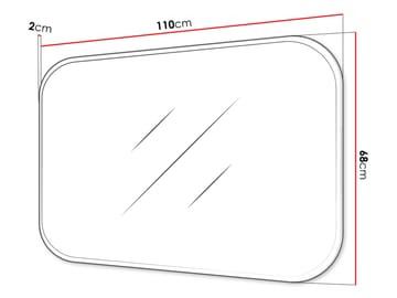 Pantego Vägghängd spegel 110 cm - brun - Inredning - Spegel - Hallspegel