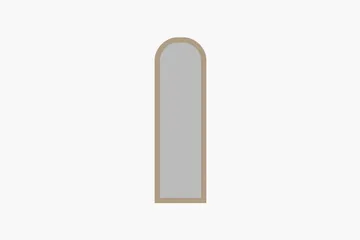 Rusele Vägghängd Spegel Svängd 50 cm - Beige - Inredning - Spegel - Hallspegel