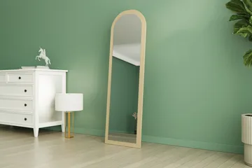 Rusele Vägghängd Spegel Svängd 50 cm - Beige - Inredning - Spegel - Hallspegel