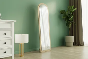 Rusele Vägghängd Spegel Svängd 50 cm - Beige - Inredning - Spegel - Hallspegel