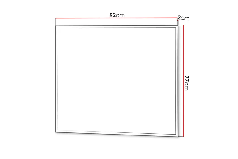 Simply Vägghängd Spegel Rektangulär 92 cm - Grå - Inredning - Spegel - Hallspegel