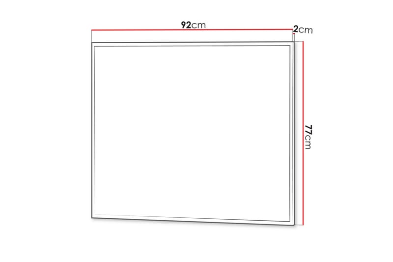 Simply Vägghängd Spegel Rektangulär 92 cm - Vit - Inredning - Spegel - Hallspegel