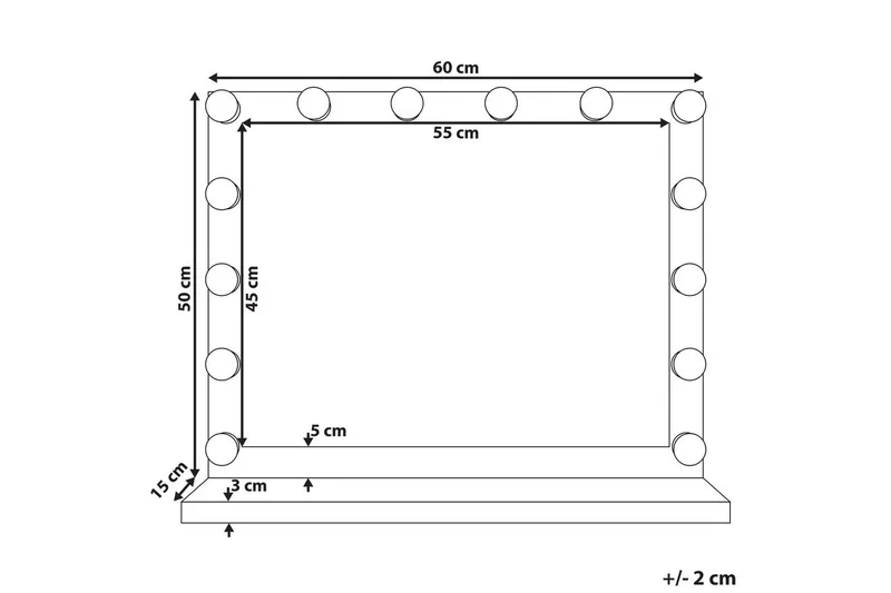 Sminkbordsspegel Beauvoir - Inredning - Spegel - Sminkspegel