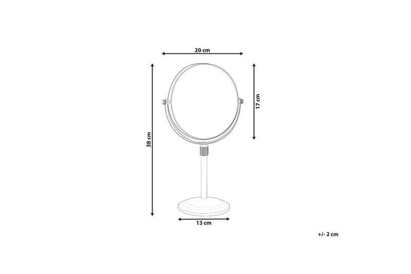 Sminkspegel Aveyron Silver - Silver - Inredning - Spegel - Sminkspegel