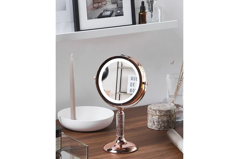 Sminkspegel Baixas Rose guld - Rose guld - Inredning - Spegel - Sminkspegel