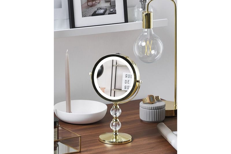 Sminkspegel Claira Guld - Guld - Inredning - Spegel - Sminkspegel