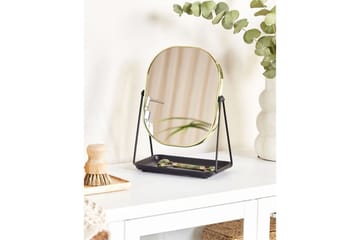 Sminkspegel Correze Guld/svart - Guld/svart - Inredning - Spegel - Sminkspegel