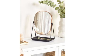 Sminkspegel Correze Rose guld/svart - Rose guld/svart - Inredning - Spegel - Sminkspegel
